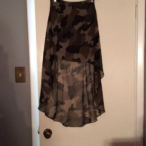 High low camo skirt